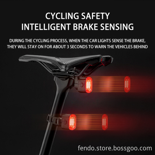Universal Rechargeable LED Bicycle Tail Light - Red Square Lamp for Safety Riding